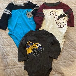 Three boys onesies size 3-6 months